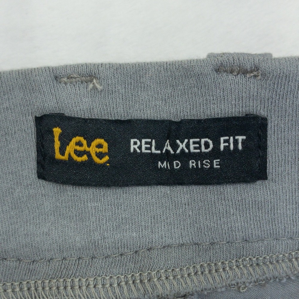 Lee Bermuda Shorts Womens 14 Grey Flex-To-Go Relaxed Fit 9" Cargo Stretch New - Picture 6 of 14